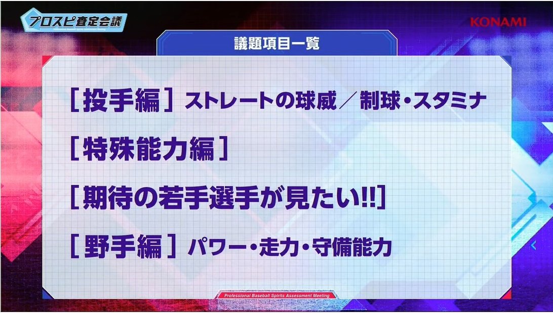 プロスピ2021の選手能力値に物申す