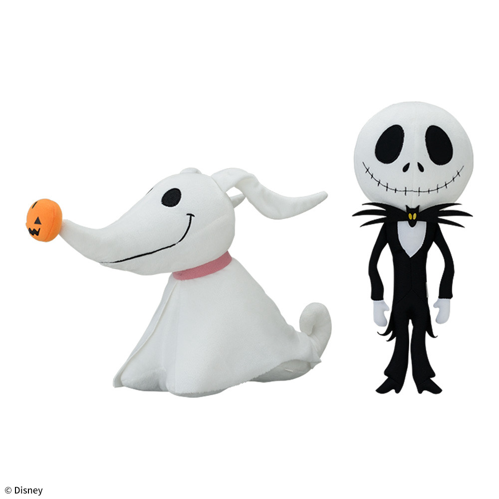 Tim Burton's The Nightmare Before Christmas　Mぬいぐるみ　“ジャック・スケリントン&ゼロ”